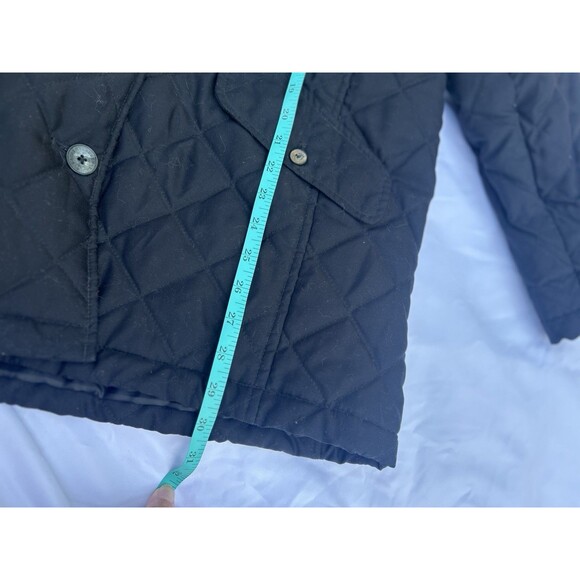 Ralph Lauren Quilted Barn Chore Coat Jacket Faux Fur Collar Size M Equestrian - Picture 6 of 7
